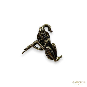 Flute Man Brooch U593 - Gafforelli Srl Pin men’s