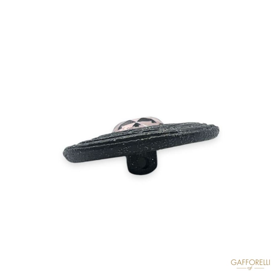 Glitter Button with Central Stone A420 - Gafforelli Srl