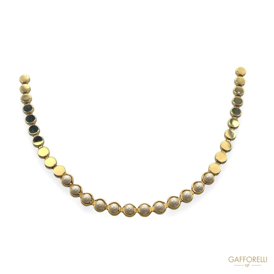 Gold Neckline with Pearls - Art. D391 - Gafforelli neckline