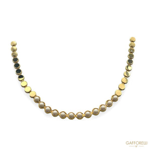 Gold Neckline With Pearls - Art. D391 - Gafforelli neckline