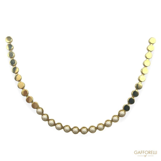 Gold Neckline with Pearls - Art. D391 - Gafforelli neckline