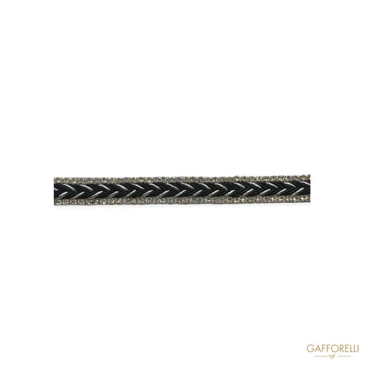 Iron-on with Cotton and Side Rhinestone Chain- Art. H134