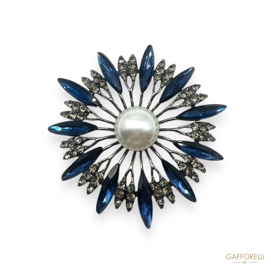 Jewel Button with Central Pearl A713 - Gafforelli Srl