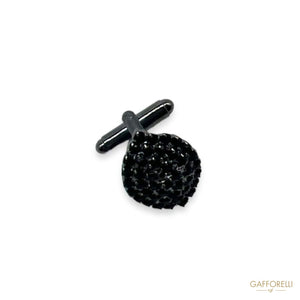 Jewel Cufflink With Rhinestones U165 - Gafforelli Srl