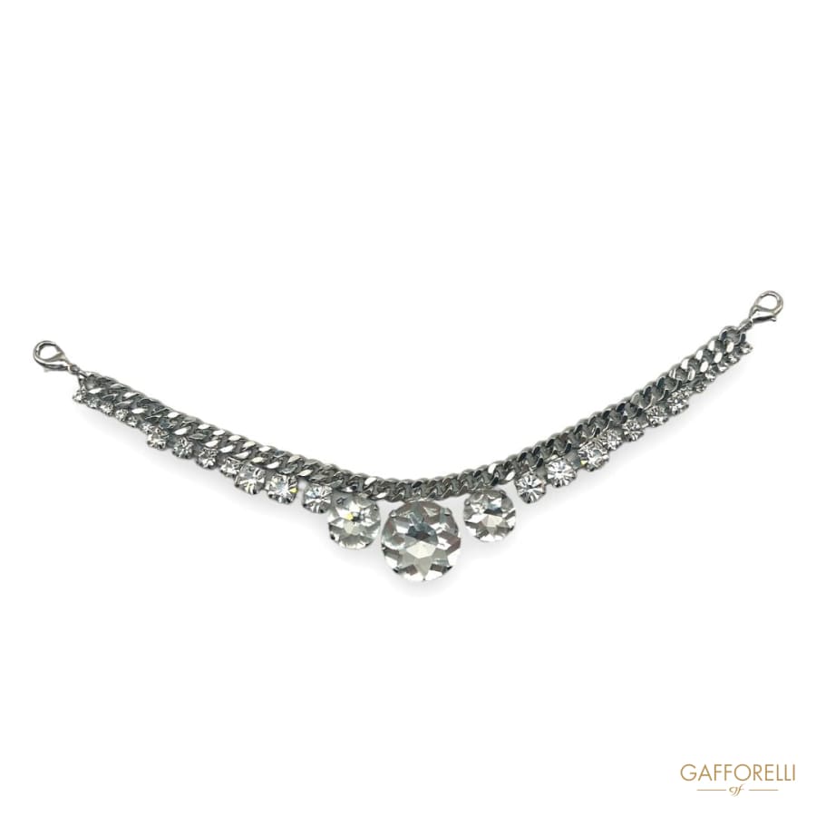 Jewel Neckline with Stones and Rhinestones- Art. A612