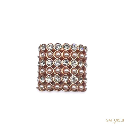 Loop with Rhinestones and Pearls - Art. A656 - Gafforelli