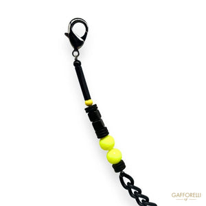 Men’s Black And Fluorescent Yellow Chain For Trousers- Art.
