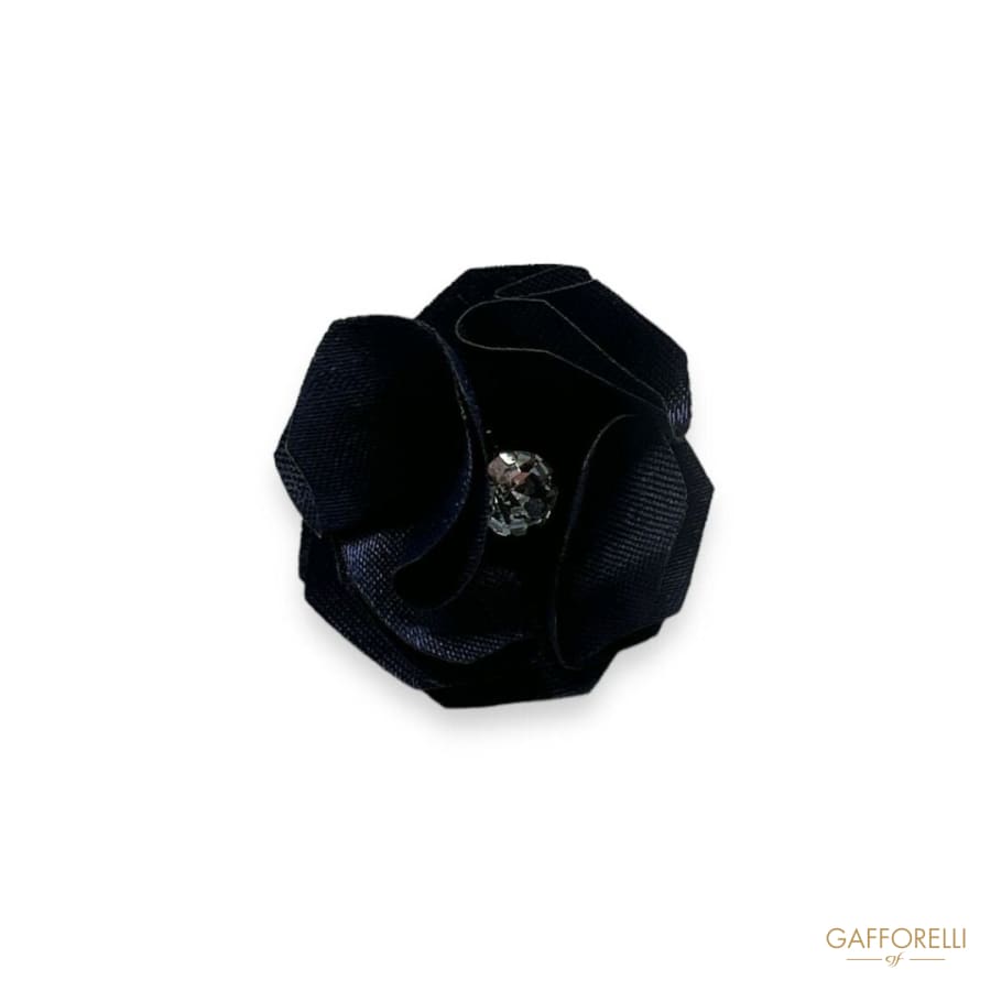 Men’s Cotton Flower-shaped Brooch with Rhinestones U490