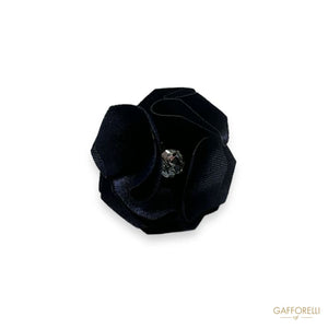 Men’s Cotton Flower-shaped Brooch With Rhinestones U490 -