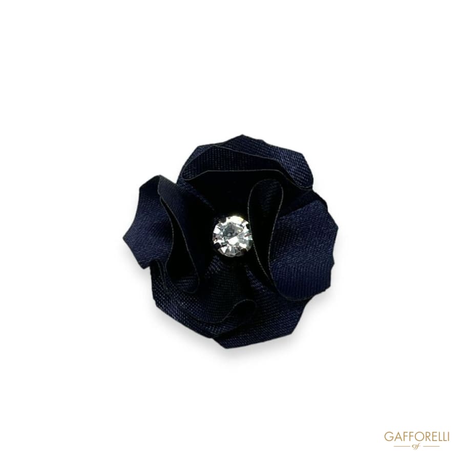 Men’s Cotton Flower-shaped Brooch With Rhinestones U490 -