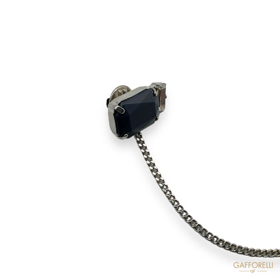 Men’s Pendant Brooch with Stones and Rhinestones U375