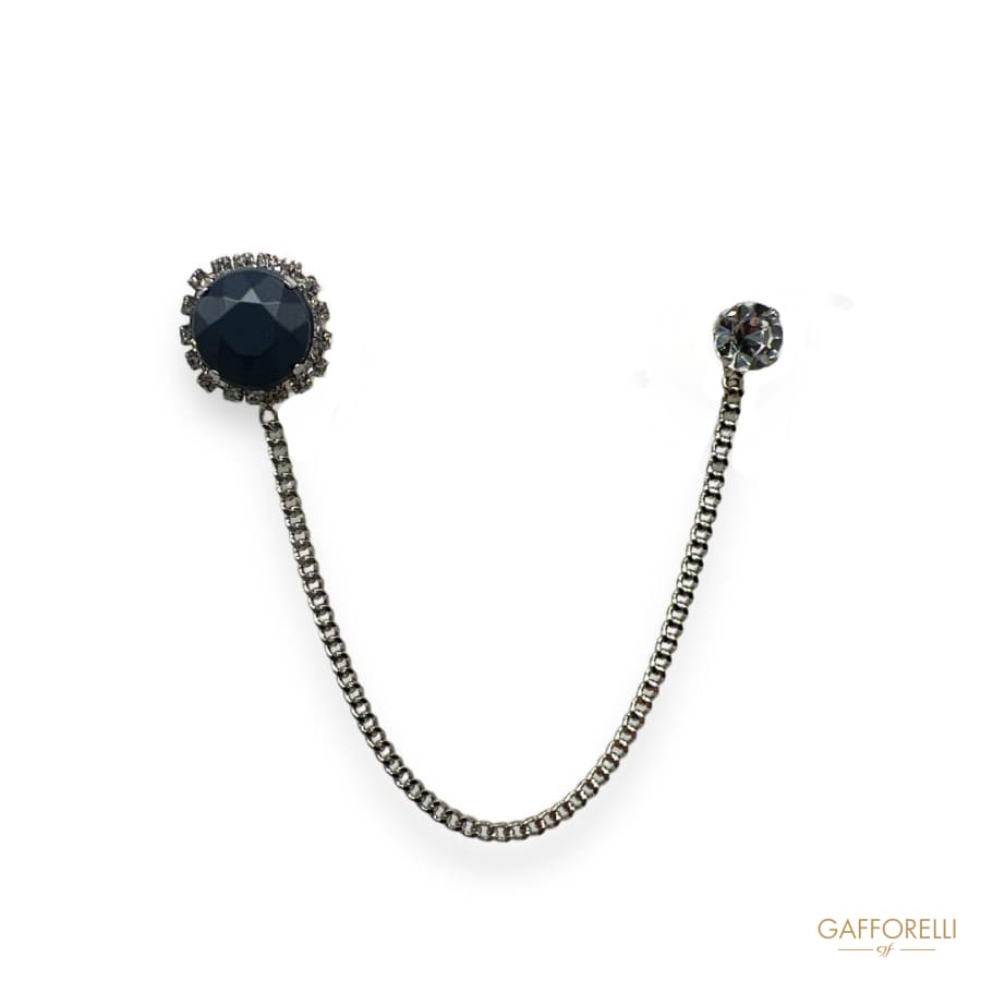 Men’s Pendant Brooch with Stones and Rhinestones U376