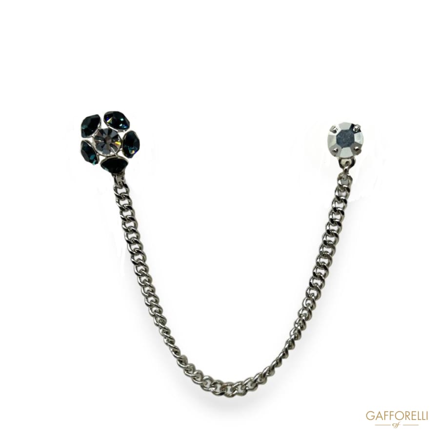 Men’s Pendant Brooch with Stones and Rhinestones U447