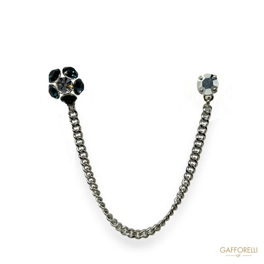 Men’s Pendant Brooch with Stones and Rhinestones U447