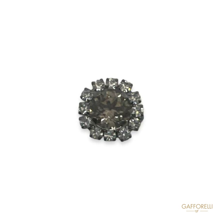 Metal Cufflink With Rhinestones U266 Gem - Gafforelli Srl