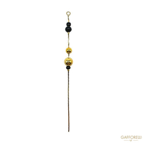Metal Tassel With Beads E295 - Gafforelli Srl tassels