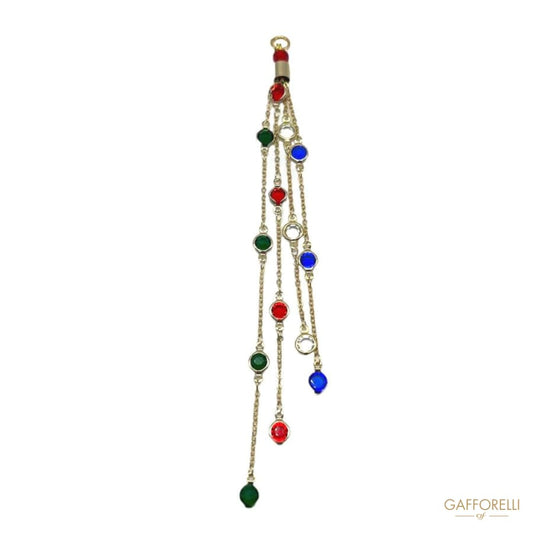 Metal Tassel with Colored Details A529 - Gafforelli Srl
