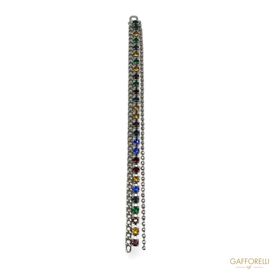 Metal Tassel With Colored Rhinestones A620 - Gafforelli Srl