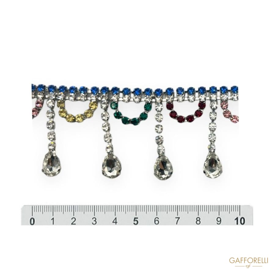 Multicolor Rhinestone Chain with Dangling Details A516