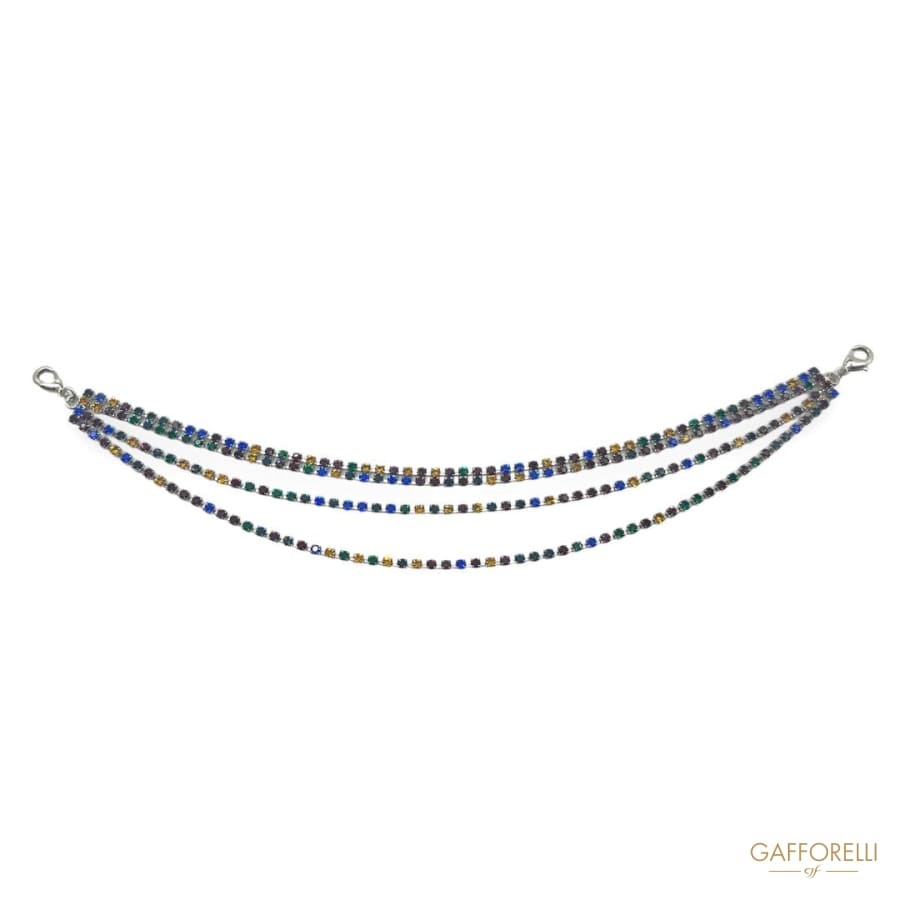 Multicolor Rhinestone Chain Neckline - Art. A428