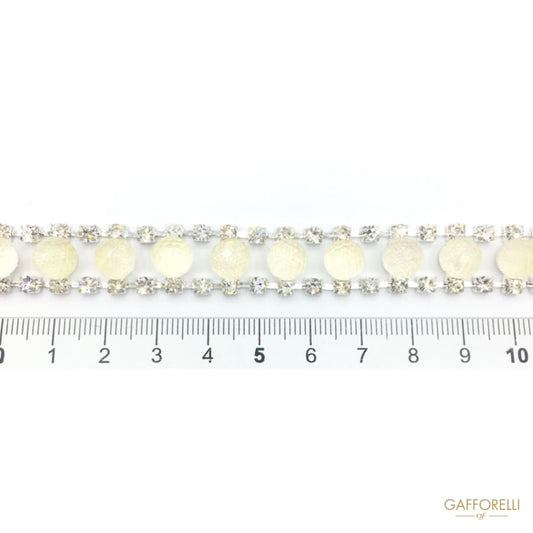 Multifaces Balls Chain with Rhinestones 1953 - Gafforelli