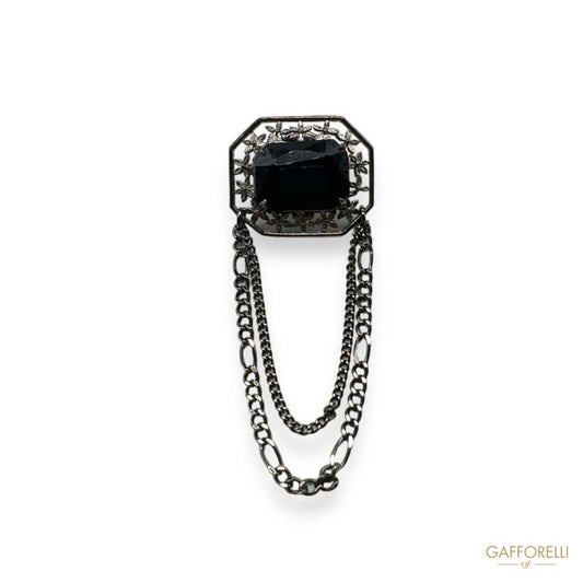 Pendant Brooch with Stone U517 - Gafforelli Srl Pin men’s