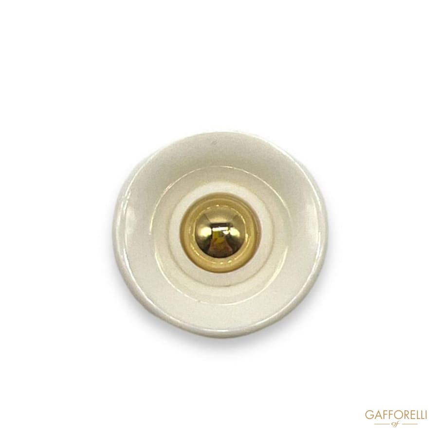 Polyester Button With Gold Central- Art. D428 - Gafforelli