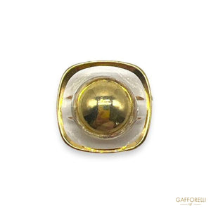 Polyester Button With Gold Detail- Art. D383 - Gafforelli