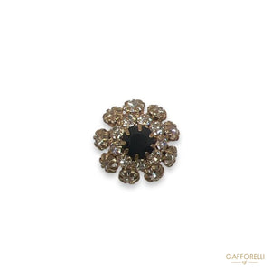 Rhinestone Flower Cufflink U167 - Gafforelli Srl cufflings