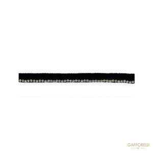 Ribbon Trimmings With Rhinestone Chain H167 - Gafforelli Srl
