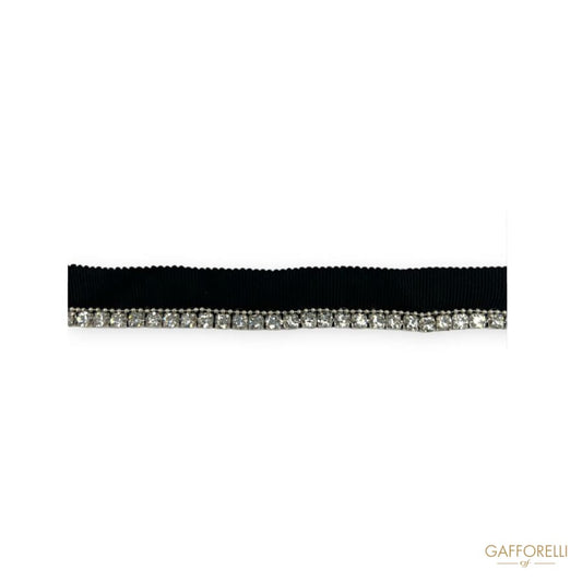 Ribbon Trimmings with Rhinestone Chain H306 - Gafforelli
