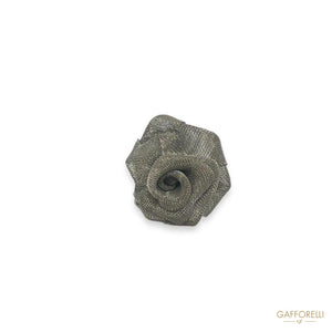 Rose-shaped Metal Cufflink U87 Gem - Gafforelli Srl