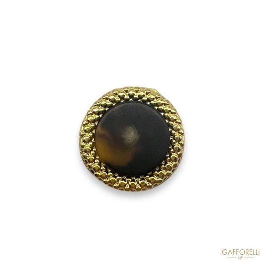 Round Button with Metal Base and Central Spotted- Art. D401