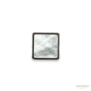 Square Cufflink With Mother-of-pearl Centre U271 Gem -