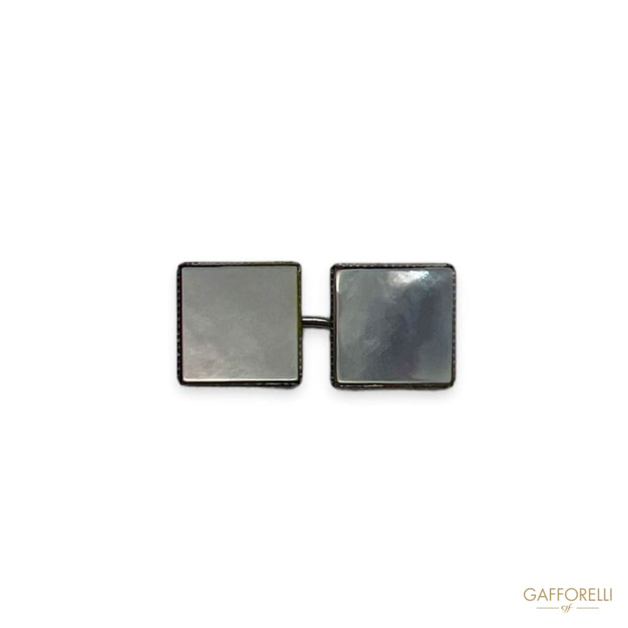 Square Cufflink in Mother of Pearl U271/mod Gem