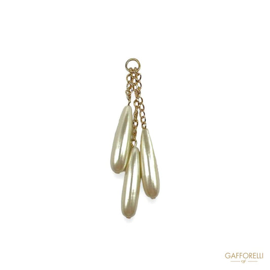 Tassel with Mother of Pearls and Metal D426 - Gafforelli