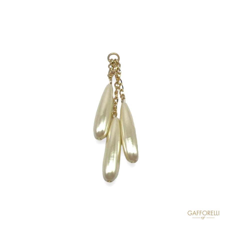 Tassel with Mother of Pearls and Metal D426 - Gafforelli