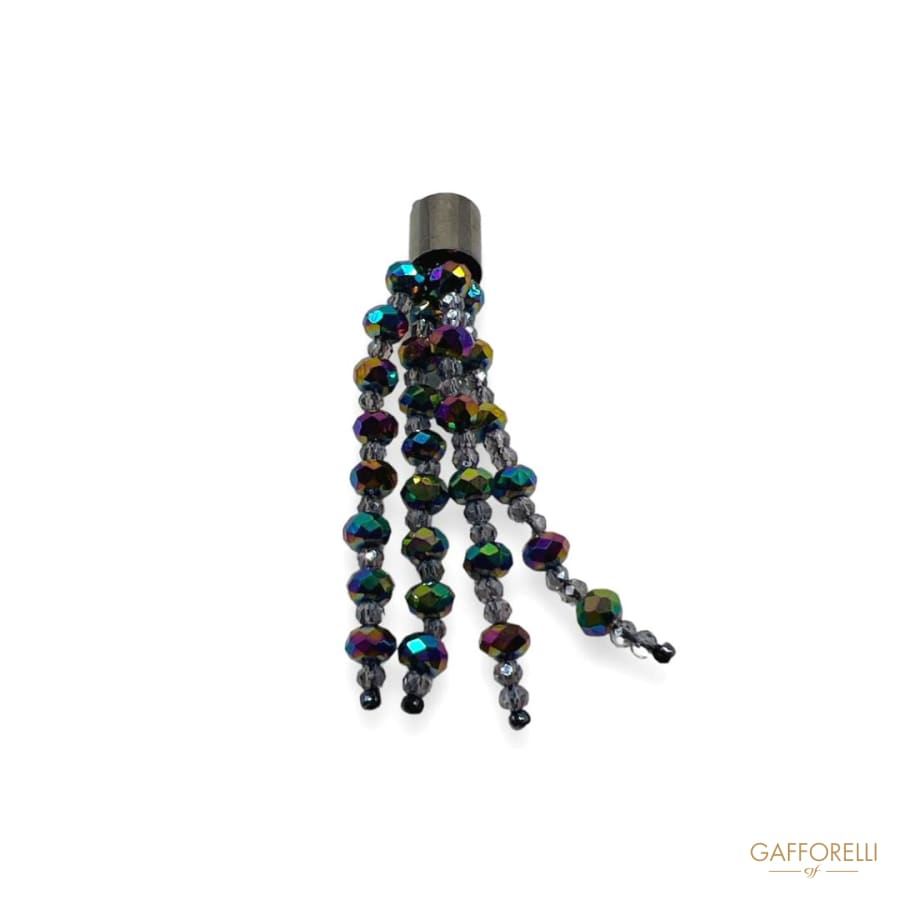 Tassel with Multicolor Beads A669 - Gafforelli Srl tassels