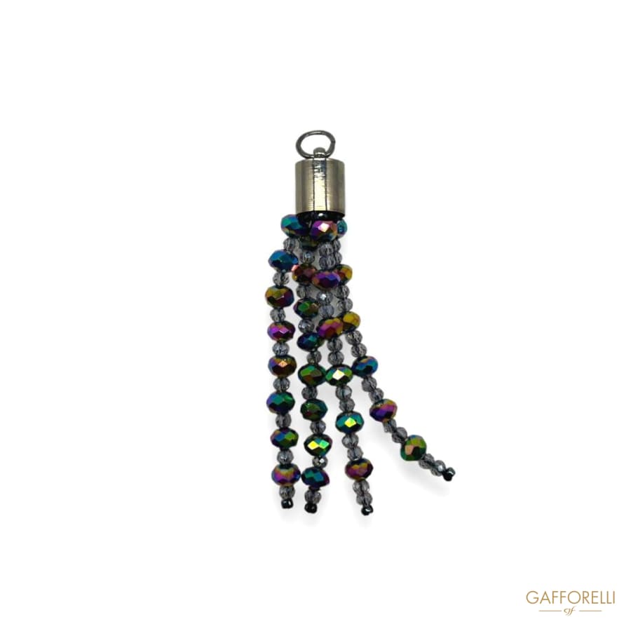 Tassel with Multicolor Beads A669 - Gafforelli Srl tassels