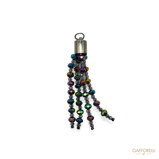 Tassel with Multicolor Beads A669 - Gafforelli Srl tassels