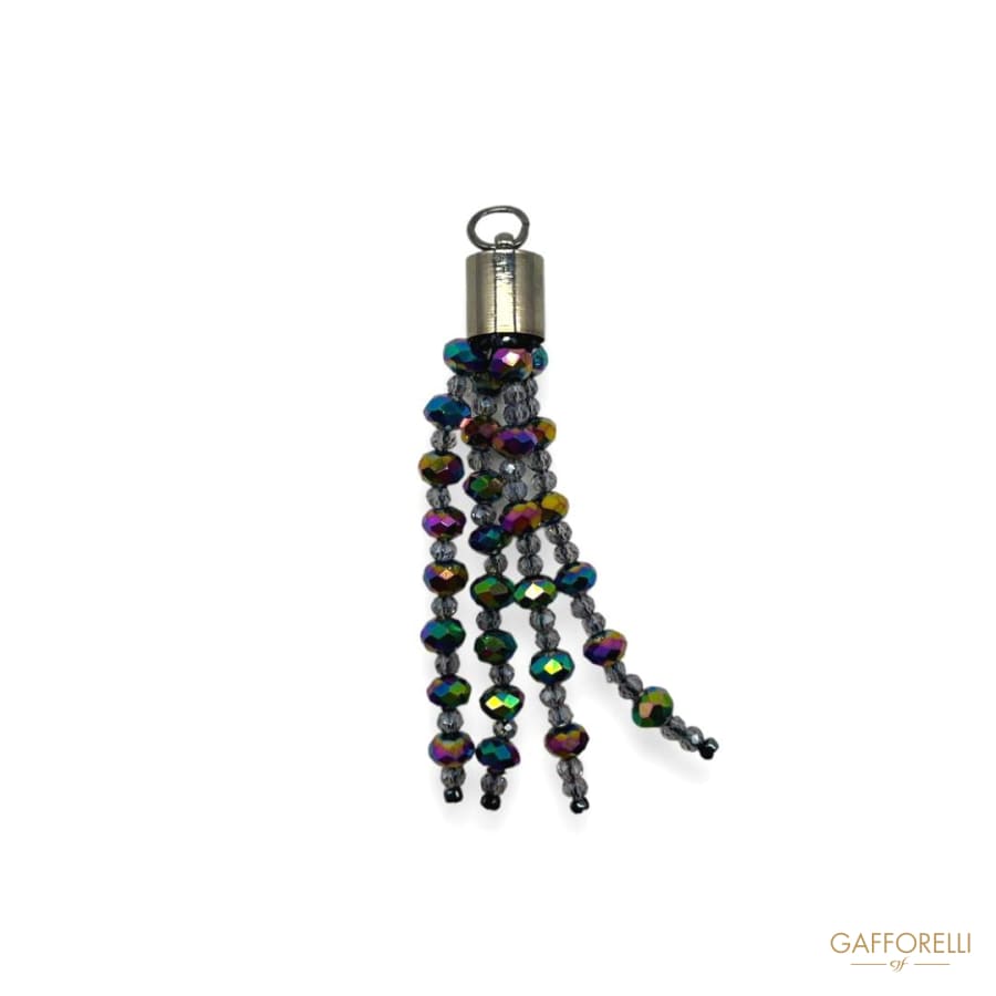 Tassel With Multicolor Beads A669 - Gafforelli Srl tassels
