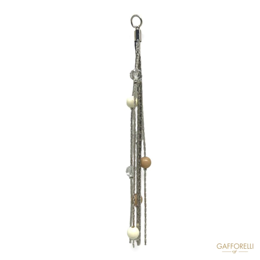 Tassel Pendant With Beads A538 - Gafforelli Srl tassels