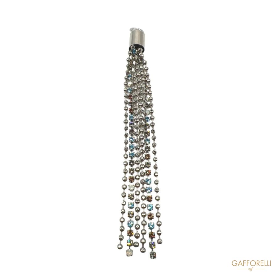 Tassel Pendant with Rhinestones A848 - Gafforelli Srl