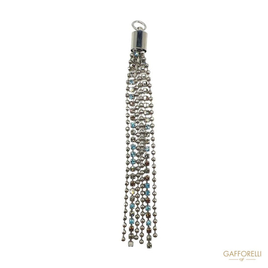 Tassel Pendant with Rhinestones A848 - Gafforelli Srl