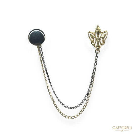 Two-tone Pendant Pin U366 - Gafforelli Srl men’s