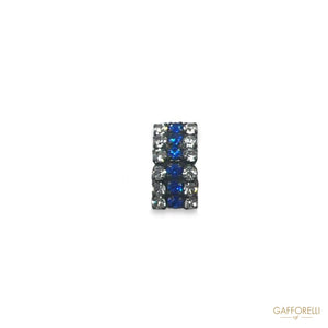 Two-tone Rhinestone Cufflink U57 Gem - Gafforelli Srl