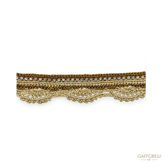 Trimmings Embroidered with Rhinestones H399 - Gafforelli