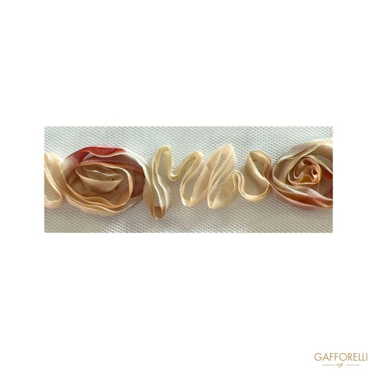 Trimmings with Rose-shaped Embroidered Ribbon H400
