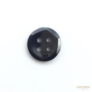 4 Holes Ceramic Faceted Buttons - 9197 Gafforelli Srl glass