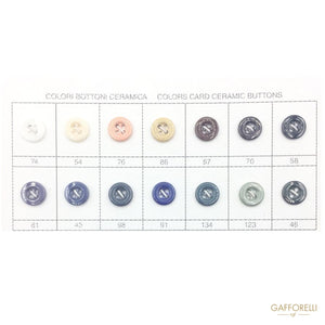 4 Holes Square Ceramic Buttons - 9196 Gafforelli Srl glass